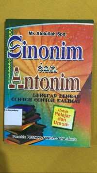 Image of Sinonim dan antonim